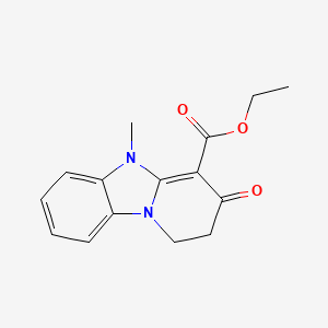 molecular formula C15H16N2O3 B5651823 ethyl 5-methyl-3-oxo-1,2,3,5-tetrahydropyrido[1,2-a]benzimidazole-4-carboxylate 
