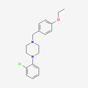 molecular formula C19H23ClN2O B5651837 1-(2-chlorophenyl)-4-(4-ethoxybenzyl)piperazine 