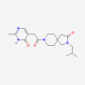 2-isobutyl-8-[(2-methyl-6-oxo-1,6-dihydro-5-pyrimidinyl)acetyl]-2,8-diazaspiro[4.5]decan-3-one