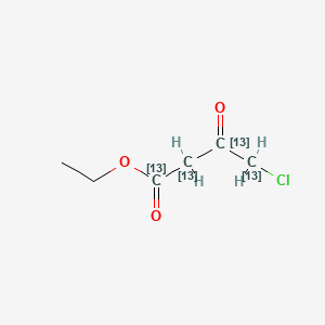 molecular formula C6H9ClO3 B565187 4-氯乙酰乙酸乙酯-13C4 CAS No. 1216736-40-1