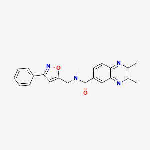N,2,3-trimethyl-N-[(3-phenyl-5-isoxazolyl)methyl]-6-quinoxalinecarboxamide