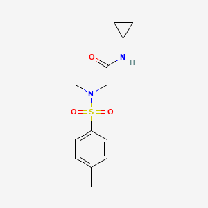 molecular formula C13H18N2O3S B5651874 N~1~-cyclopropyl-N~2~-methyl-N~2~-[(4-methylphenyl)sulfonyl]glycinamide 