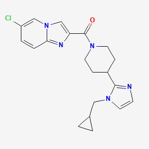6-chloro-2-({4-[1-(cyclopropylmethyl)-1H-imidazol-2-yl]piperidin-1-yl}carbonyl)imidazo[1,2-a]pyridine