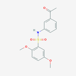 molecular formula C16H17NO5S B5651997 N-(3-acetylphenyl)-2,5-dimethoxybenzenesulfonamide 