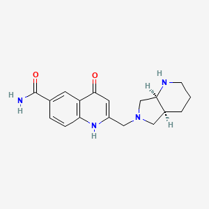 molecular formula C18H22N4O2 B5652005 4-hydroxy-2-[rel-(4aS,7aS)-octahydro-6H-pyrrolo[3,4-b]pyridin-6-ylmethyl]-6-quinolinecarboxamide dihydrochloride 