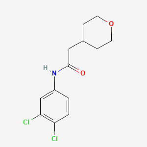 molecular formula C13H15Cl2NO2 B5652010 N-(3,4-dichlorophenyl)-2-(tetrahydro-2H-pyran-4-yl)acetamide 
