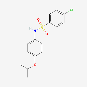 molecular formula C15H16ClNO3S B5652044 4-chloro-N-(4-isopropoxyphenyl)benzenesulfonamide 