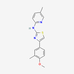 molecular formula C17H17N3OS B5652045 N-[4-(4-methoxy-3-methylphenyl)-1,3-thiazol-2-yl]-5-methyl-2-pyridinamine 