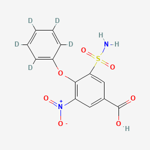 3-Nitro-4-phenoxy-5-sulfamoylbenzoic Acid-d5
