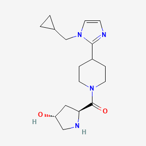 molecular formula C17H26N4O2 B5652081 (3R,5S)-5-({4-[1-(cyclopropylmethyl)-1H-imidazol-2-yl]-1-piperidinyl}carbonyl)-3-pyrrolidinol dihydrochloride 
