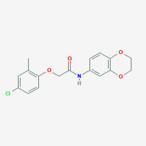 2-(4-chloro-2-methylphenoxy)-N-(2,3-dihydro-1,4-benzodioxin-6-yl)acetamide