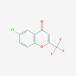 molecular formula C10H4ClF3O2 B5652113 6-氯-2-(三氟甲基)-4H-色满-4-酮 CAS No. 242460-35-1