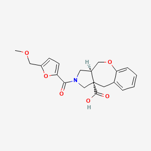 (3aS*,10aS*)-2-[5-(methoxymethyl)-2-furoyl]-2,3,3a,4-tetrahydro-1H-[1]benzoxepino[3,4-c]pyrrole-10a(10H)-carboxylic acid