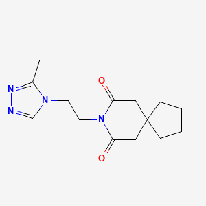 molecular formula C14H20N4O2 B5652138 8-[2-(3-methyl-4H-1,2,4-triazol-4-yl)ethyl]-8-azaspiro[4.5]decane-7,9-dione 