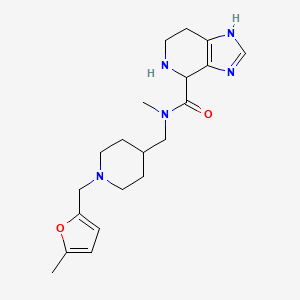 molecular formula C20H29N5O2 B5652147 N-methyl-N-({1-[(5-methyl-2-furyl)methyl]-4-piperidinyl}methyl)-4,5,6,7-tetrahydro-1H-imidazo[4,5-c]pyridine-4-carboxamide dihydrochloride 