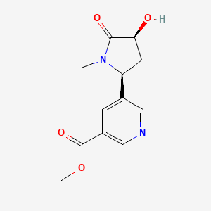 molecular formula C12H14N2O4 B565215 methyl 5-[(2S,4S)-4-hydroxy-1-methyl-5-oxopyrrolidin-2-yl]pyridine-3-carboxylate CAS No. 1217778-14-7