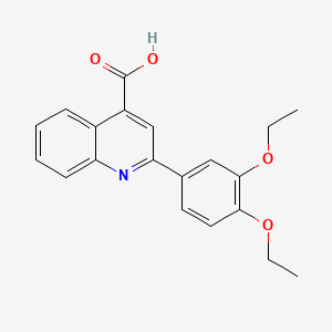 molecular formula C20H19NO4 B5652182 2-(3,4-diethoxyphenyl)-4-quinolinecarboxylic acid 