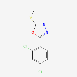 molecular formula C9H6Cl2N2OS B5652205 2-(2,4-dichlorophenyl)-5-(methylthio)-1,3,4-oxadiazole 