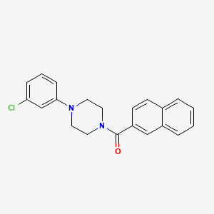 molecular formula C21H19ClN2O B5652216 1-(3-chlorophenyl)-4-(2-naphthoyl)piperazine 