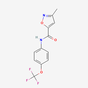 molecular formula C12H9F3N2O3 B5652244 3-methyl-N-[4-(trifluoromethoxy)phenyl]-5-isoxazolecarboxamide 