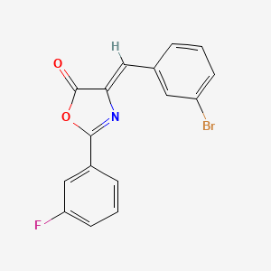 molecular formula C16H9BrFNO2 B5652267 4-(3-bromobenzylidene)-2-(3-fluorophenyl)-1,3-oxazol-5(4H)-one 