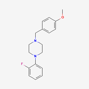 molecular formula C18H21FN2O B5652275 1-(2-fluorophenyl)-4-(4-methoxybenzyl)piperazine 
