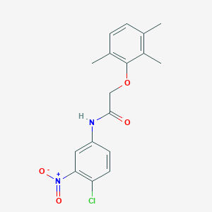 molecular formula C17H17ClN2O4 B5652299 N-(4-chloro-3-nitrophenyl)-2-(2,3,6-trimethylphenoxy)acetamide 