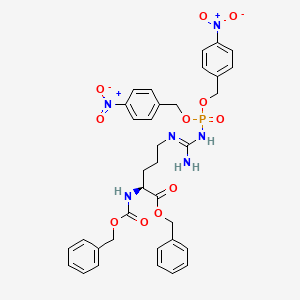 molecular formula C35H37N6O11P B565231 Nalpha-Carbobenzyloxy-Nomega-bis-p-nitrobenzylphospho-L-arginine Benzyl Ester CAS No. 105975-49-3