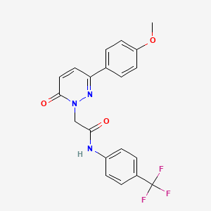 molecular formula C20H16F3N3O3 B5652315 2-[3-(4-methoxyphenyl)-6-oxo-1(6H)-pyridazinyl]-N-[4-(trifluoromethyl)phenyl]acetamide 