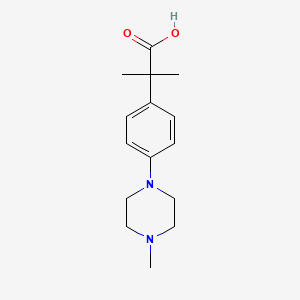 molecular formula C15H22N2O2 B565234 2-Methyl-2-[4-(4-methylpiperazin-1-yl)phenyl]propanoic acid CAS No. 1018660-87-1