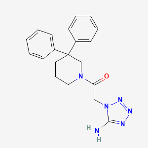 molecular formula C20H22N6O B5652358 1-[2-(3,3-diphenylpiperidin-1-yl)-2-oxoethyl]-1H-tetrazol-5-amine 