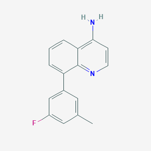 molecular formula C16H13FN2 B5652359 8-(3-fluoro-5-methylphenyl)quinolin-4-amine 