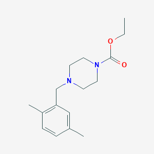 molecular formula C16H24N2O2 B5652383 ethyl 4-(2,5-dimethylbenzyl)-1-piperazinecarboxylate 