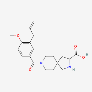molecular formula C20H26N2O4 B5652402 8-(3-allyl-4-methoxybenzoyl)-2,8-diazaspiro[4.5]decane-3-carboxylic acid 