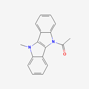 molecular formula C17H14N2O B5652417 5-acetyl-10-methyl-5,10-dihydroindolo[3,2-b]indole 
