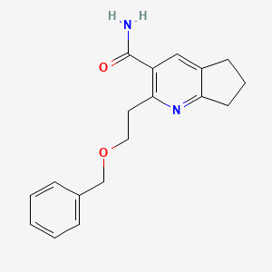molecular formula C18H20N2O2 B5652422 2-[2-(benzyloxy)ethyl]-6,7-dihydro-5H-cyclopenta[b]pyridine-3-carboxamide 
