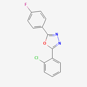 molecular formula C14H8ClFN2O B5652440 2-(2-chlorophenyl)-5-(4-fluorophenyl)-1,3,4-oxadiazole 
