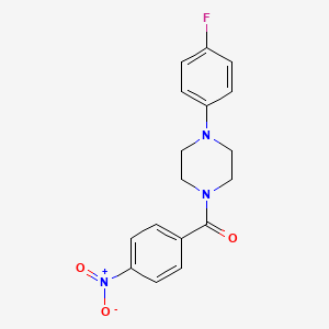 molecular formula C17H16FN3O3 B5652460 1-(4-fluorophenyl)-4-(4-nitrobenzoyl)piperazine 