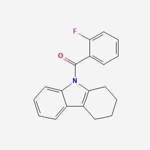 molecular formula C19H16FNO B5652485 9-(2-fluorobenzoyl)-2,3,4,9-tetrahydro-1H-carbazole 