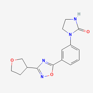 1-{3-[3-(tetrahydrofuran-3-yl)-1,2,4-oxadiazol-5-yl]phenyl}imidazolidin-2-one