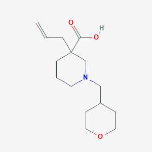 molecular formula C15H25NO3 B5652522 3-allyl-1-(tetrahydro-2H-pyran-4-ylmethyl)-3-piperidinecarboxylic acid 