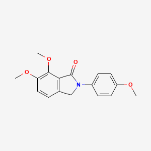 molecular formula C17H17NO4 B5652525 6,7-dimethoxy-2-(4-methoxyphenyl)-1-isoindolinone 