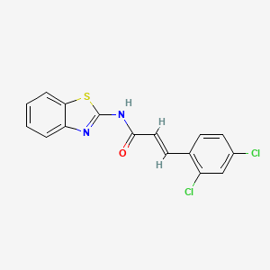 molecular formula C16H10Cl2N2OS B5652541 N-1,3-benzothiazol-2-yl-3-(2,4-dichlorophenyl)acrylamide 