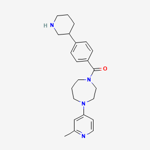 molecular formula C23H30N4O B5652546 1-(2-methylpyridin-4-yl)-4-(4-piperidin-3-ylbenzoyl)-1,4-diazepane 