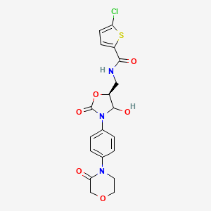 molecular formula C19H18ClN3O6S B565255 5-氯-N-[[(5S)-4-羟基-2-氧代-3-[4-(3-氧代吗啉-4-基)苯基]-1,3-恶唑烷-5-基]甲基]噻吩-2-甲酰胺 CAS No. 1161719-51-2