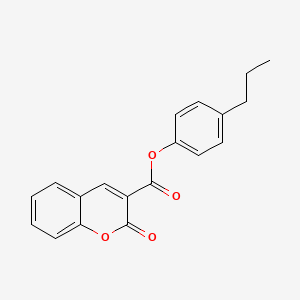 molecular formula C19H16O4 B5652558 4-propylphenyl 2-oxo-2H-chromene-3-carboxylate 
