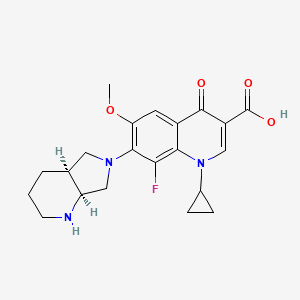 molecular formula C21H24FN3O4 B565260 8-氟-6-甲氧基莫西沙星 CAS No. 1029364-77-9