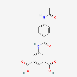 molecular formula C17H14N2O6 B5652602 5-{[4-(acetylamino)benzoyl]amino}isophthalic acid 