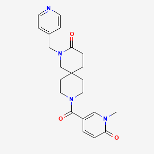 molecular formula C22H26N4O3 B5652603 9-[(1-methyl-6-oxo-1,6-dihydropyridin-3-yl)carbonyl]-2-(pyridin-4-ylmethyl)-2,9-diazaspiro[5.5]undecan-3-one 
