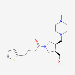 {(3R*,4R*)-4-[(4-methylpiperazin-1-yl)methyl]-1-[4-(2-thienyl)butanoyl]pyrrolidin-3-yl}methanol